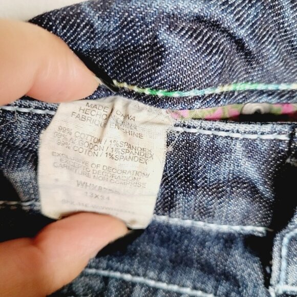 Wrangler Rock 47 Ultra Low Rise Dark Wash Jeans - Picture 6 of 8